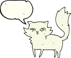 mano disegnato comico libro discorso bolla cartone animato gatto png
