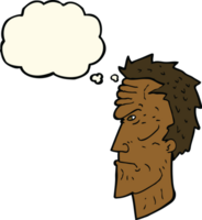 cartoon angry face with thought bubble png