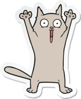 autocollant d'un chat heureux de dessin animé png