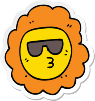 sticker of a cartoon sunflower png