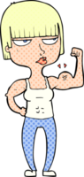 Cartoon-Fitnessstudio-Frau png