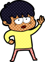 cartoon exhausted boy png