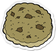 pegatina de una caricatura de galleta con chispas de chocolate png