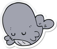 sticker of a cartoon whale png