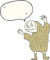 hand drawn speech bubble cartoon halloween ghoul png