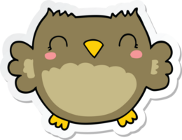 sticker of a cute cartoon owl png