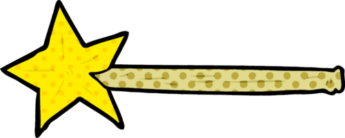 cartoon magic star wand png