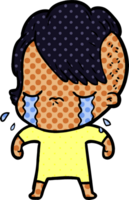 cartoon crying girl png