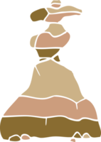 cartoon doodle of stacked stones png