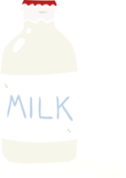 botella de leche de dibujos animados de estilo de color plano png