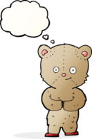 cartoon teddy bear with thought bubble png