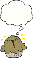 cute cartoon pie with thought bubble png