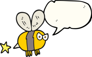 hand drawn speech bubble cartoon angry bee png