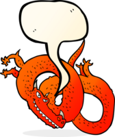 dragon de dessin animé avec bulle de dialogue png
