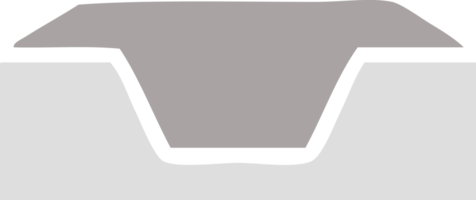 flat color retro cartoon of a empty in tray png