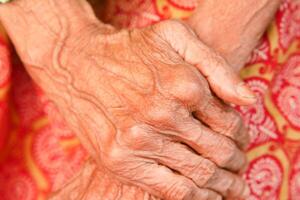 close up of hands of a elderly person photo