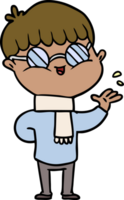 Cartoon-Junge mit Brille png