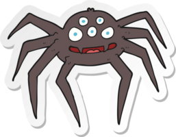 adesivo de uma aranha de desenho animado png