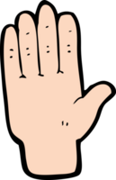 tecknad serie öppen hand png