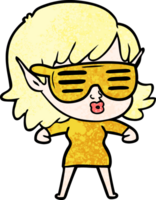 chica elfo de dibujos animados bonita png