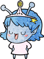 happy alien princess cartoon png