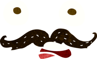 visage de moustache de dessin animé png