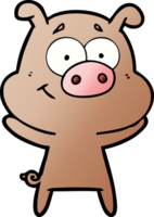 happy cartoon pig png