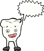diente de dibujos animados con burbujas de discurso png