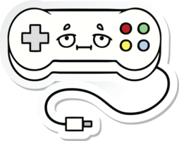 sticker of a cute cartoon game controller png