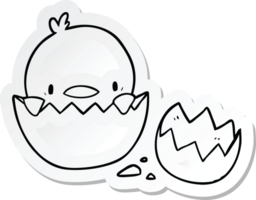 sticker of a cartoon chick png