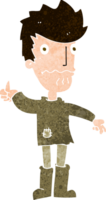 desenho animado nervoso homem dando polegares acima símbolo png