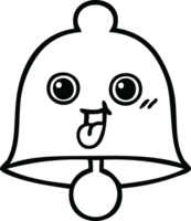 line drawing cartoon of a bell png