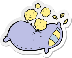 sticker of a cartoon pillow png