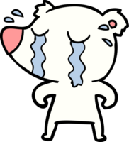 sad little polar bear cartoon png