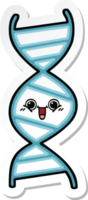 sticker of a cute cartoon DNA strand png