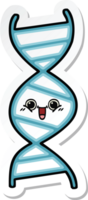 adesivo di un filamento di dna simpatico cartone animato png