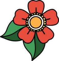 tatouage dans traditionnel style de une fleur png