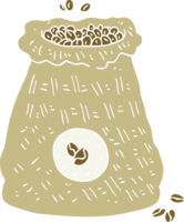 eben Farbe Illustration von Tasche von Kaffee Bohnen png