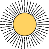 tattoo in traditional style of a sun png