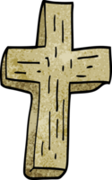 cartoon doodle wooden cross png