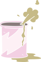 hand drawn quirky cartoon exploding soda can png