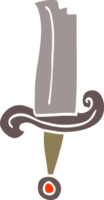 cartoon doodle jeweled sword png