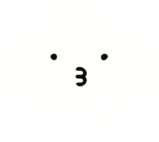 plat Couleur rétro dessin animé de une pensée bulle png