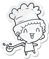 sticker of a cartoon chef png