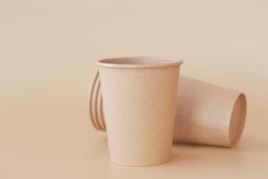 cardboard disposable cup for coffee photo