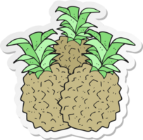 pegatina de una piña de dibujos animados png