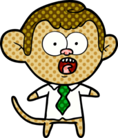 empresário de macaco de desenho animado png