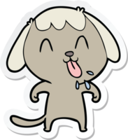 autocollant d'un chien de dessin animé mignon png