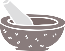 hand drawn quirky cartoon pestle and mortar png