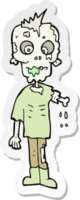 sticker of a cartoon zombie png